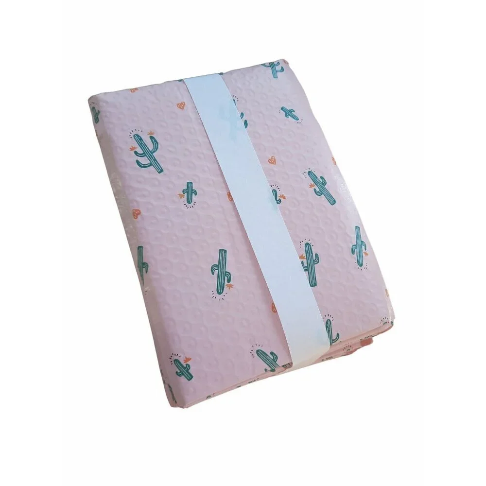 6x10 Bubble Padded Polymailer Envelopes Pink Cactus Western Desert Print 100 PK